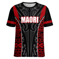 Maori T-Shirt - Black/Red