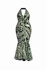 Halter Neck Women’s Dress - Sage