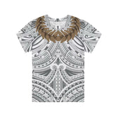 Brown Ula Fala Kids T-Shirt - White