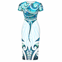 Aria Collection: Women’s Bodycon Dress - Aqua