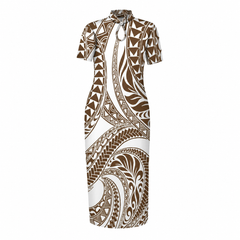 Tele Collection: Saina Girl’s Dress - Brown