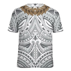 Brown Ula Fala T-Shirt - White