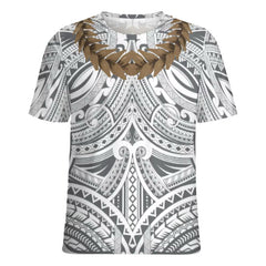 Brown Ula Fala T-Shirt - White