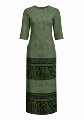 Niko Collection: Women’s Puletasi Dress - Olive