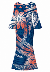 Hope Collection: Women’s Flared Sleeve Dress - Ocean Coral