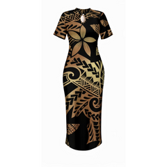 Nala Collection: Saina Women’s Dress - Gold