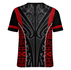 Maori T-Shirt - Black/Red