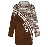 Fiji Hoodie Blanket - Brown