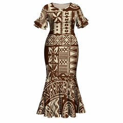 Sio Collection: Women’s Mermaid Dress - Brown