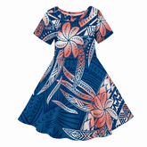Hope Collection: Flared Girl’s Dress - Ocean Coral