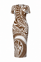 Tele Collection: Women’s Bodycon Dress - Brown