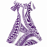 Tele Collection: Flared Girl’s Dress - Purple