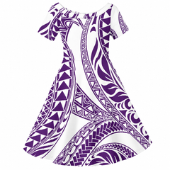 Tele Collection: Flared Girl’s Dress - Purple