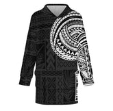 Samoan Hoodie Blanket - Black