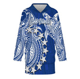 Cook Island Hoodie Blanket - Blue