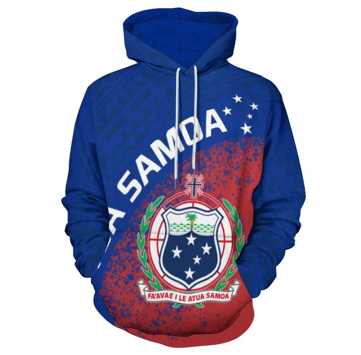 Samoan Hoodie - Blue Coat of Arms