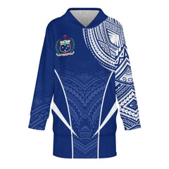 Samoan Hoodie Blanket - Blue