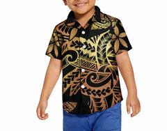 Nala Collection: Boy’s Shirt - Gold