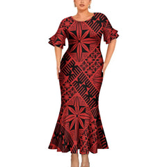 Eva Collection: Women’s Mermaid Dress - Red