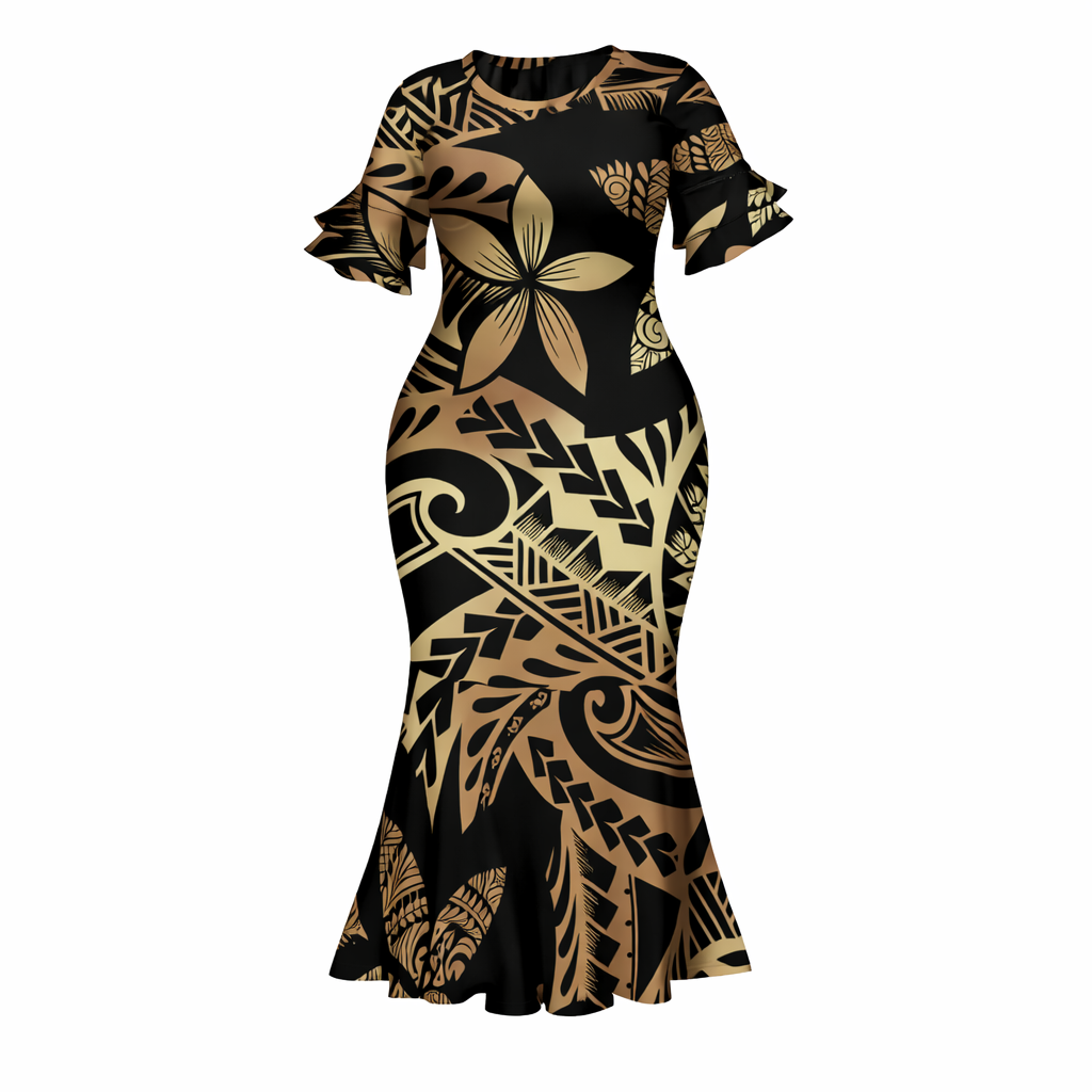 Nala Collection: Women’s Mermaid Dress - Gold