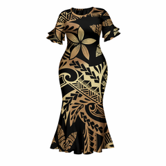 Nala Collection: Women’s Mermaid Dress - Gold