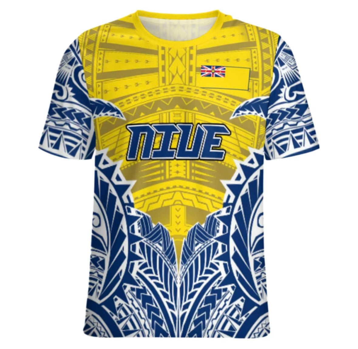 Niue T-shirt - Blue/Yellow