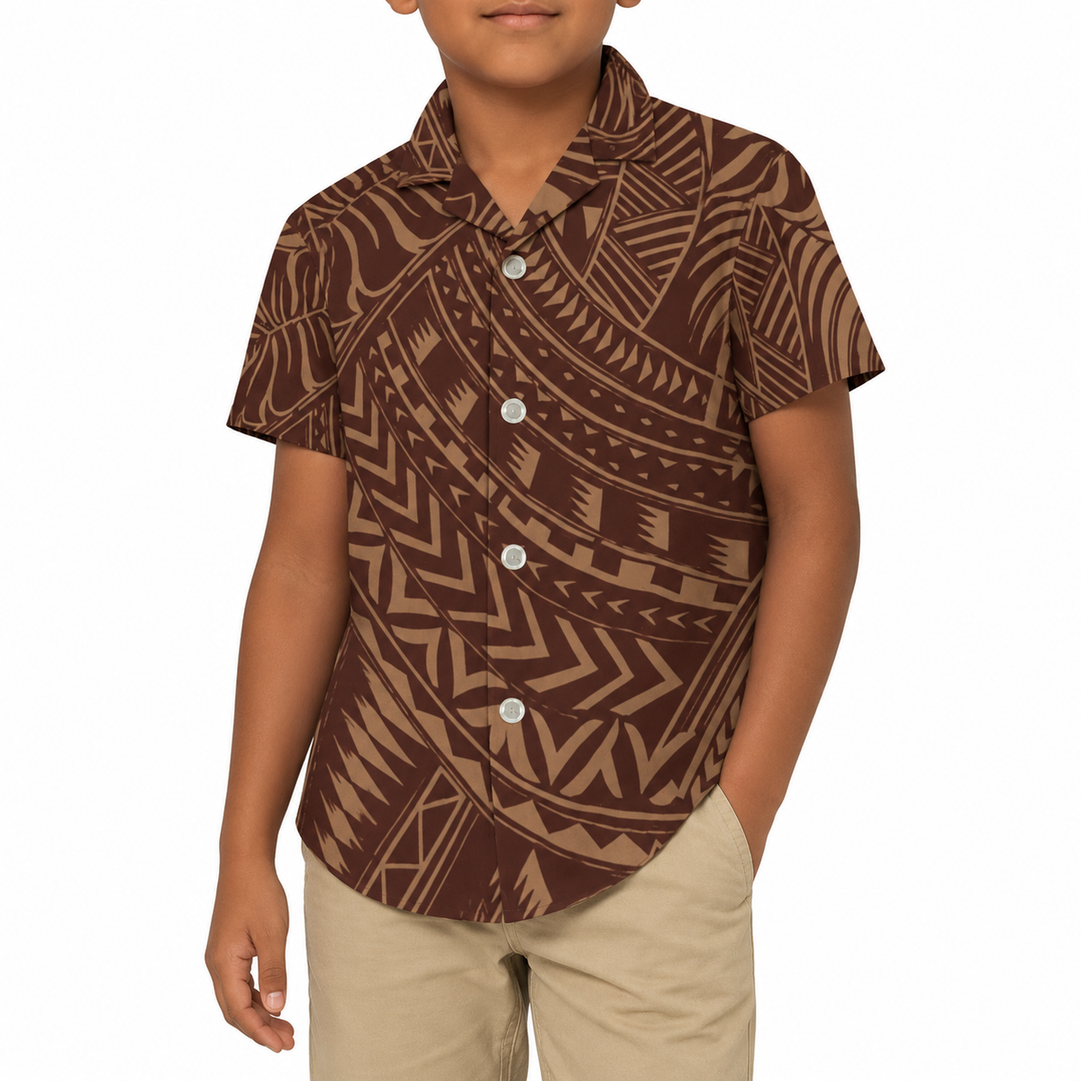 Lake Collection: Boy’s Shirt - Brown