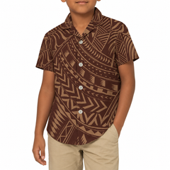 Lake Collection: Boy’s Shirt - Brown