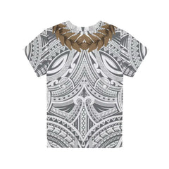 Brown Ula Fala Kids T-Shirt - White