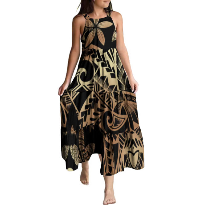 Nala Collection: Girl’s Maxi Dress - Gold