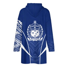 Samoan Hoodie Blanket - Blue