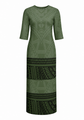 Niko Collection: Women’s Puletasi Dress - Olive