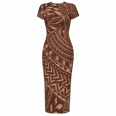 Lake Collection: Women’s Bodycon Dress - Brown