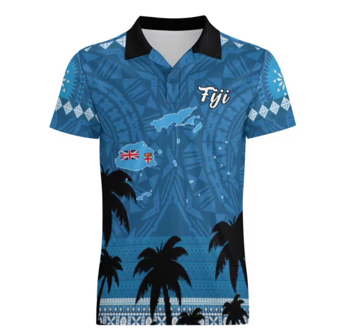 Fijian Polo - Midnight Palm