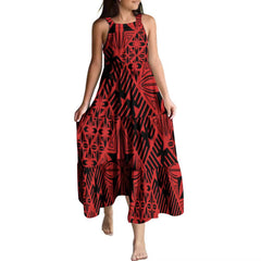 Eva Collection: Girl’s Maxi Dress - Red