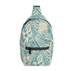 Polynesian Chest Bag - Light Blue