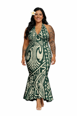 Halter Neck Women’s Dress - Sage