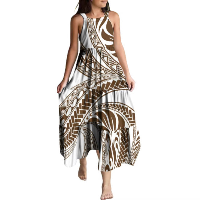 Tele Collection: Girl’s Maxi Dress - Brown
