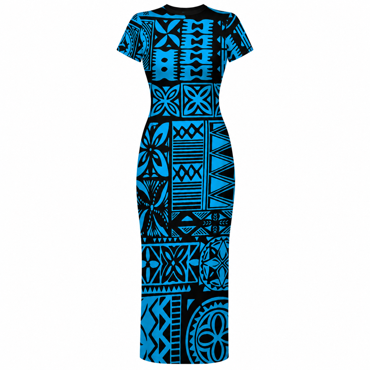 Sio Collection: Women’s Bodycon Dress - Blue