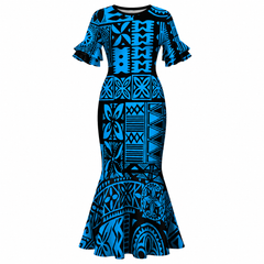 Sio Collection: Women’s Mermaid Dress - Blue