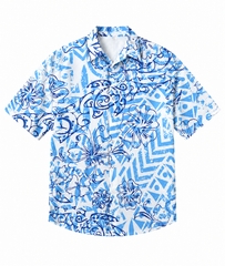 Aki Collection: Men’s Shirt - Blue